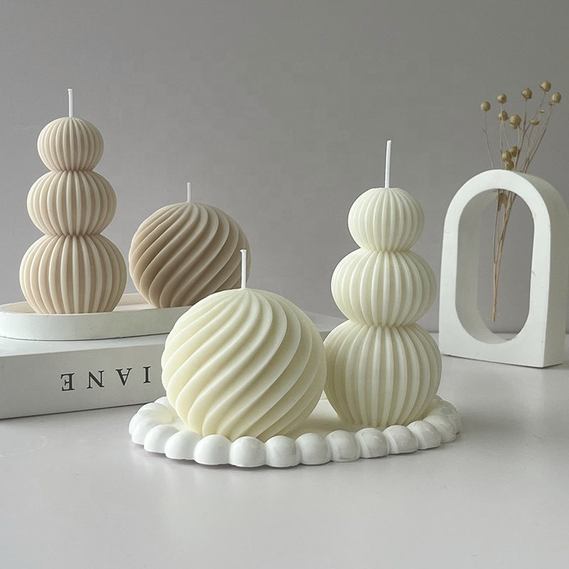 Skulpturala Vågformade Doftljus – Modern Design för Hemmet